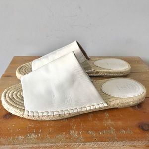 FRYE Espadrille Leather Slides